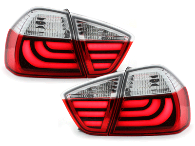 -STOPURI CU LED BMW E90 FUNDAL ROSU/CRISTAL -COD RB27LLRC